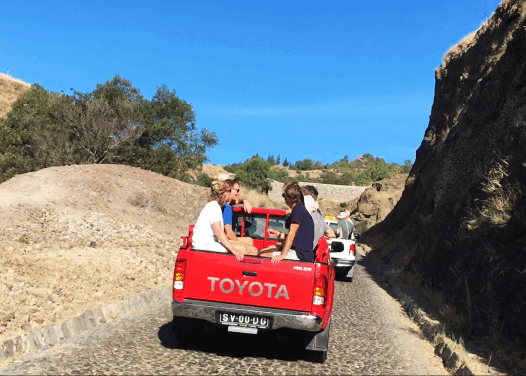 Jeep up to Cova do Paul - Cape Verde - Walking