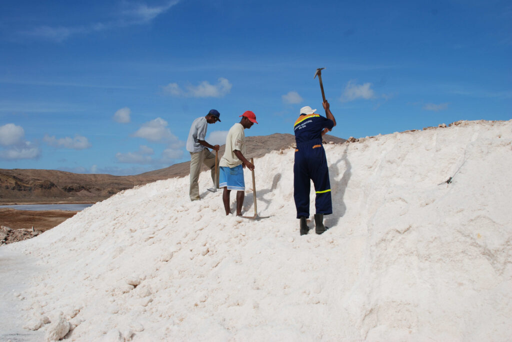The salt pans on Sal, in Cape Verde