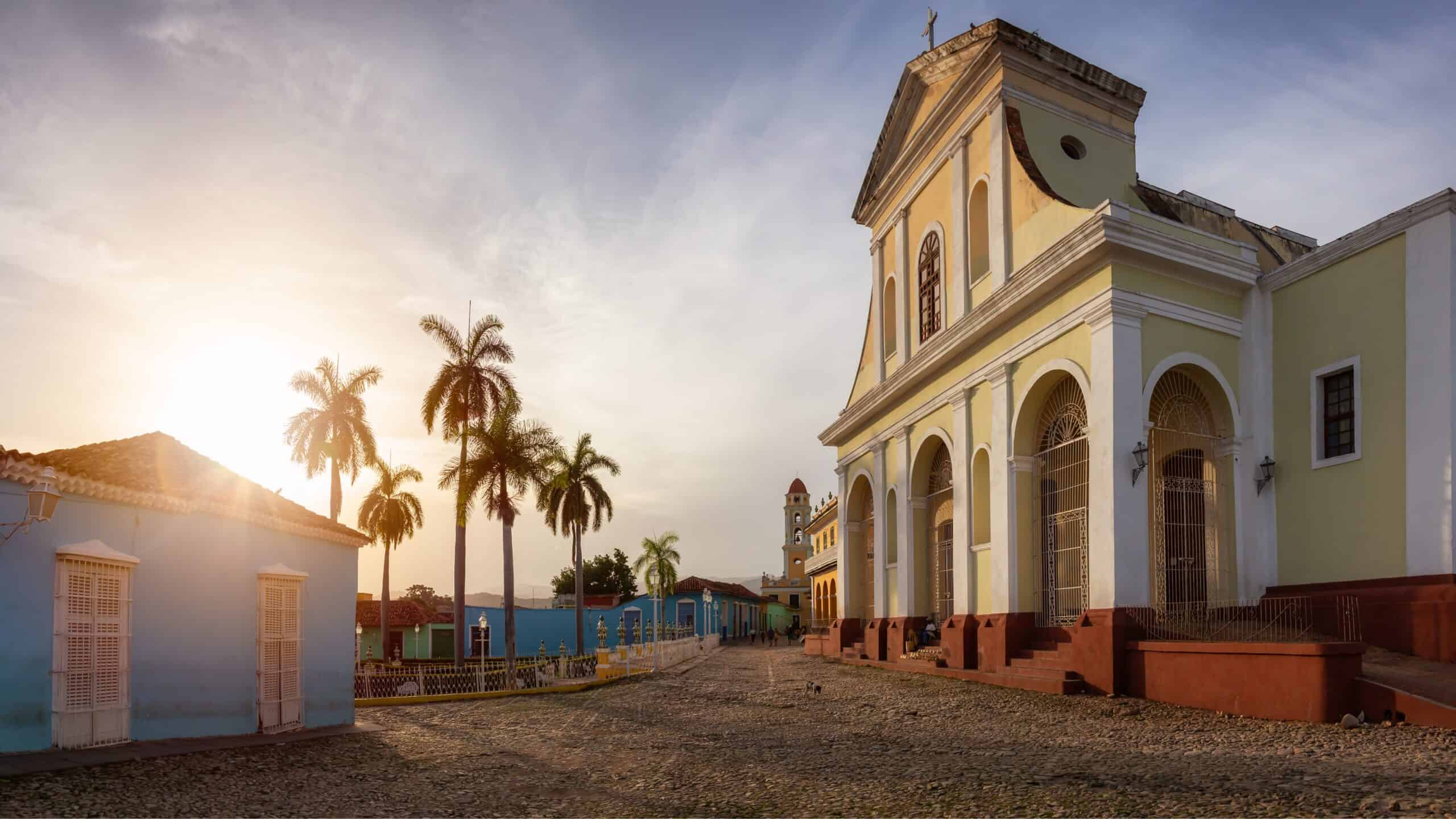 Trinidad central square and bell tower Plaza Mayor 