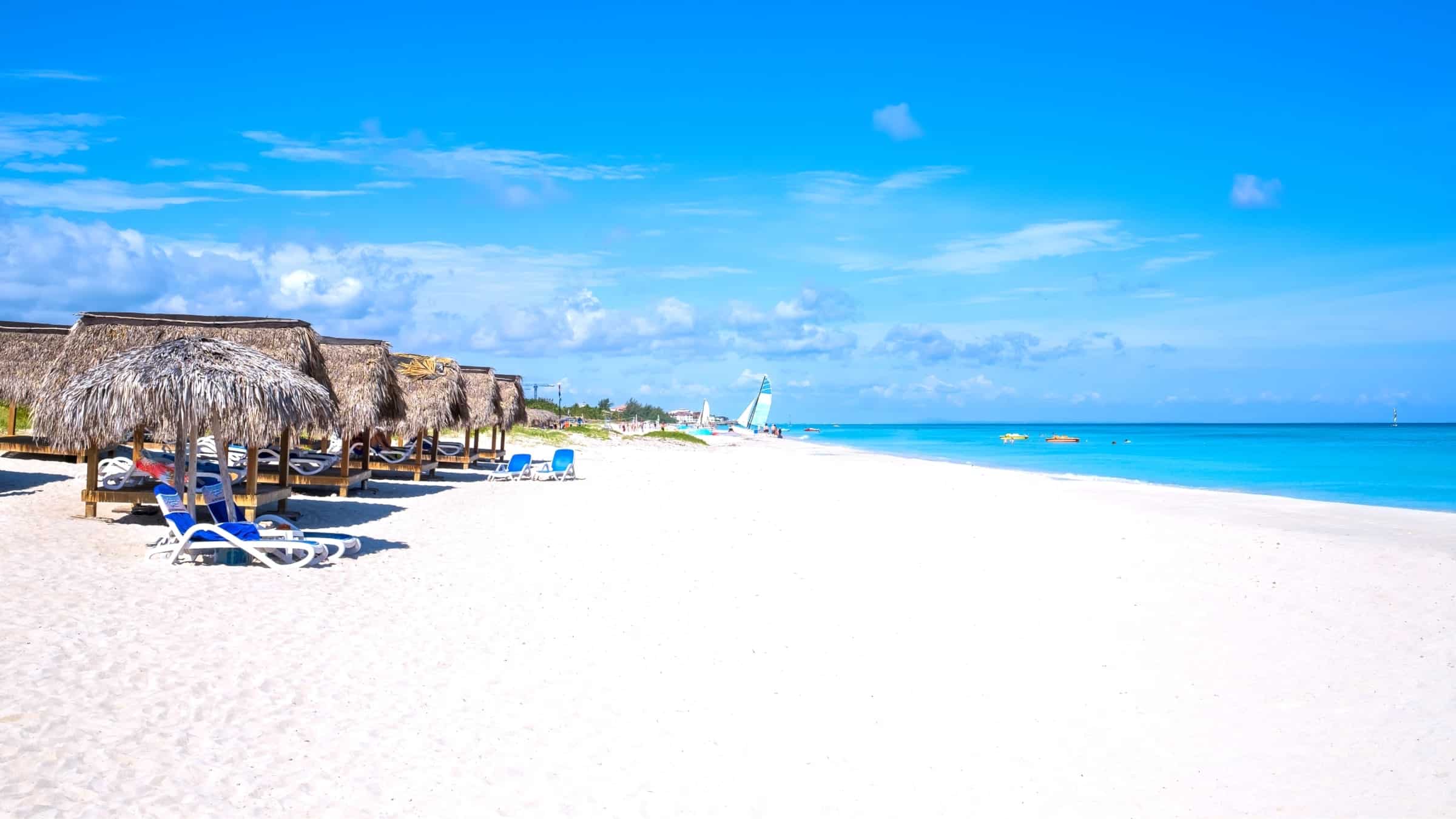the beautiful beach at Varadero , Cuba 