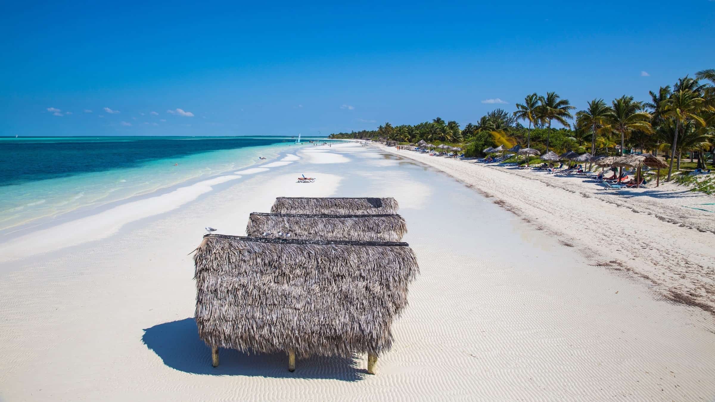 the beach on Cayo Santa Maria , Cuba 