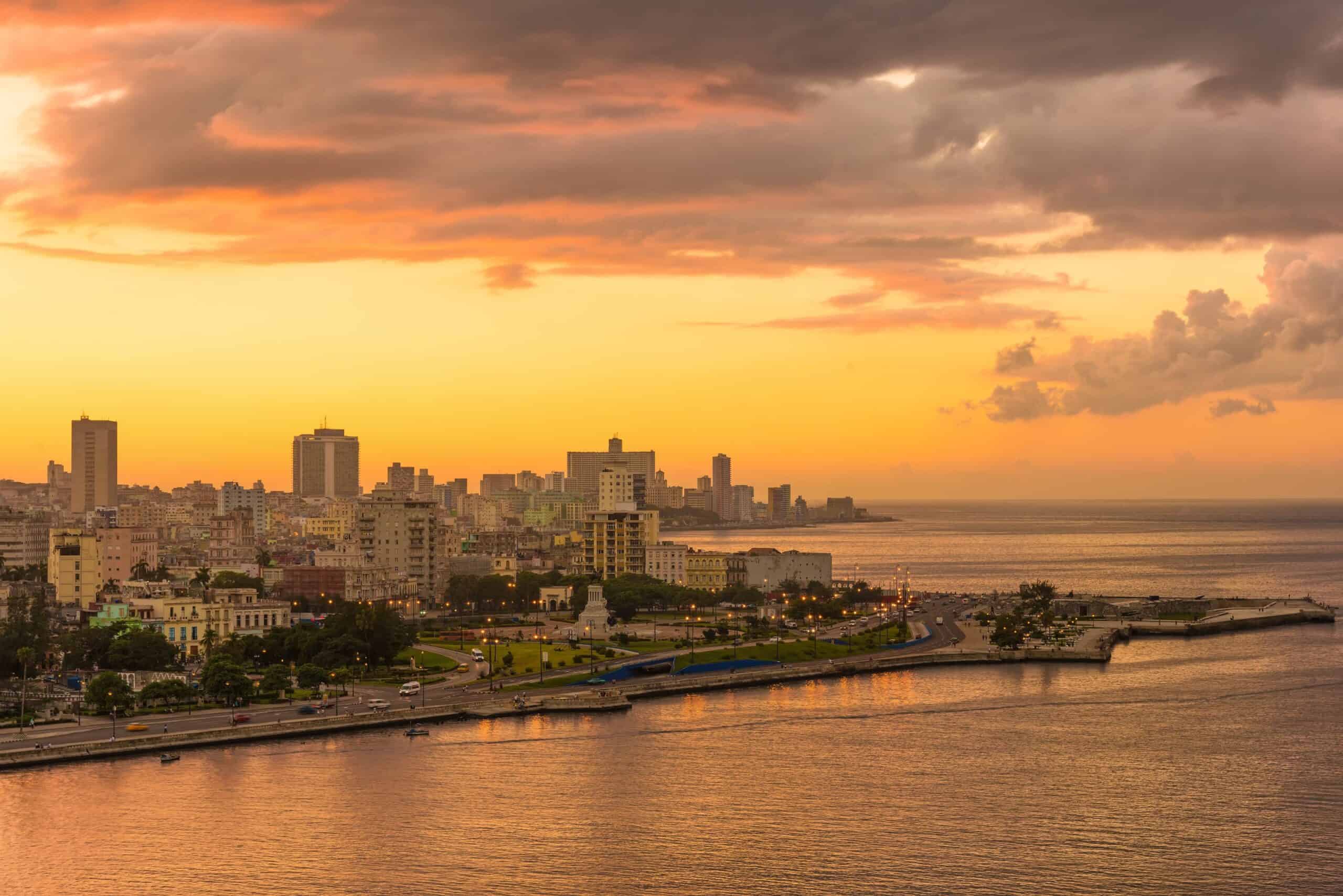 Havana skyline at Sunset 